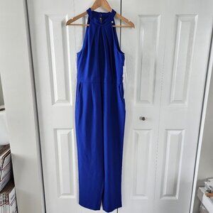 Julia Jordan Blue Sleeveless Long Pant Jumpsuit